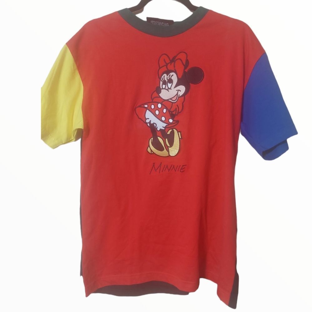 Copy - Disney Original Vintage 90s Color Block Embroidered Tee Shirt tsh…